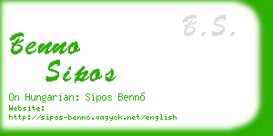 benno sipos business card